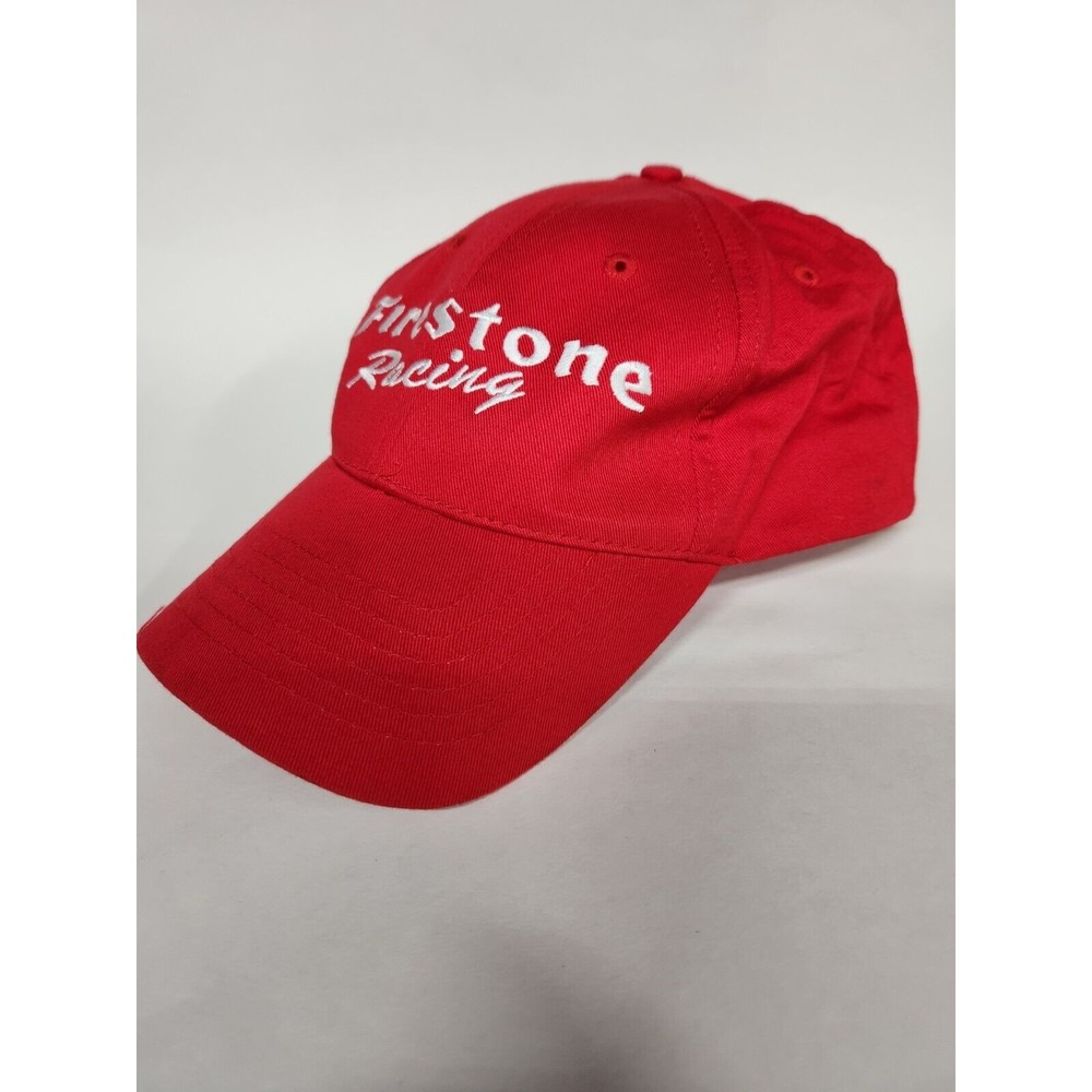Firestone Tires Racing Red Snapback Hat Cap Indy NASCAR Formula 1 One--Sz OSFA